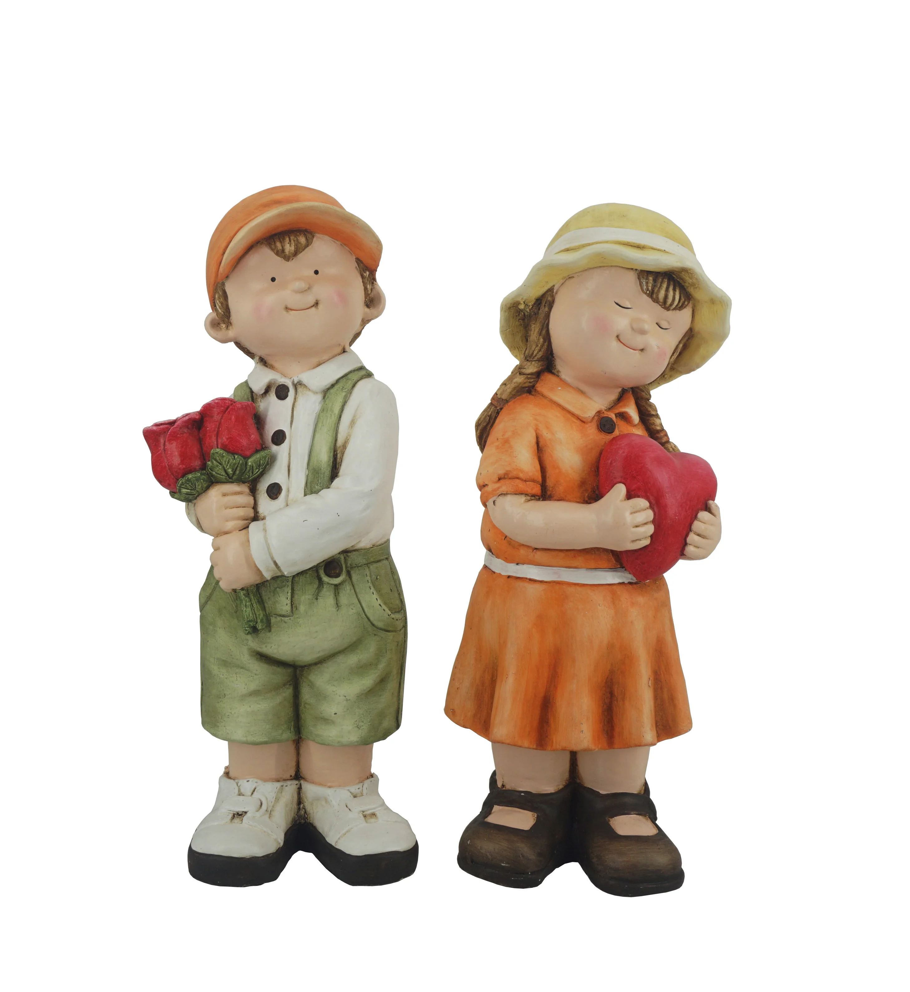 
Factory Magnesium Oxide Young Boy And Girl Gnome Garden Figurines Magnesium 