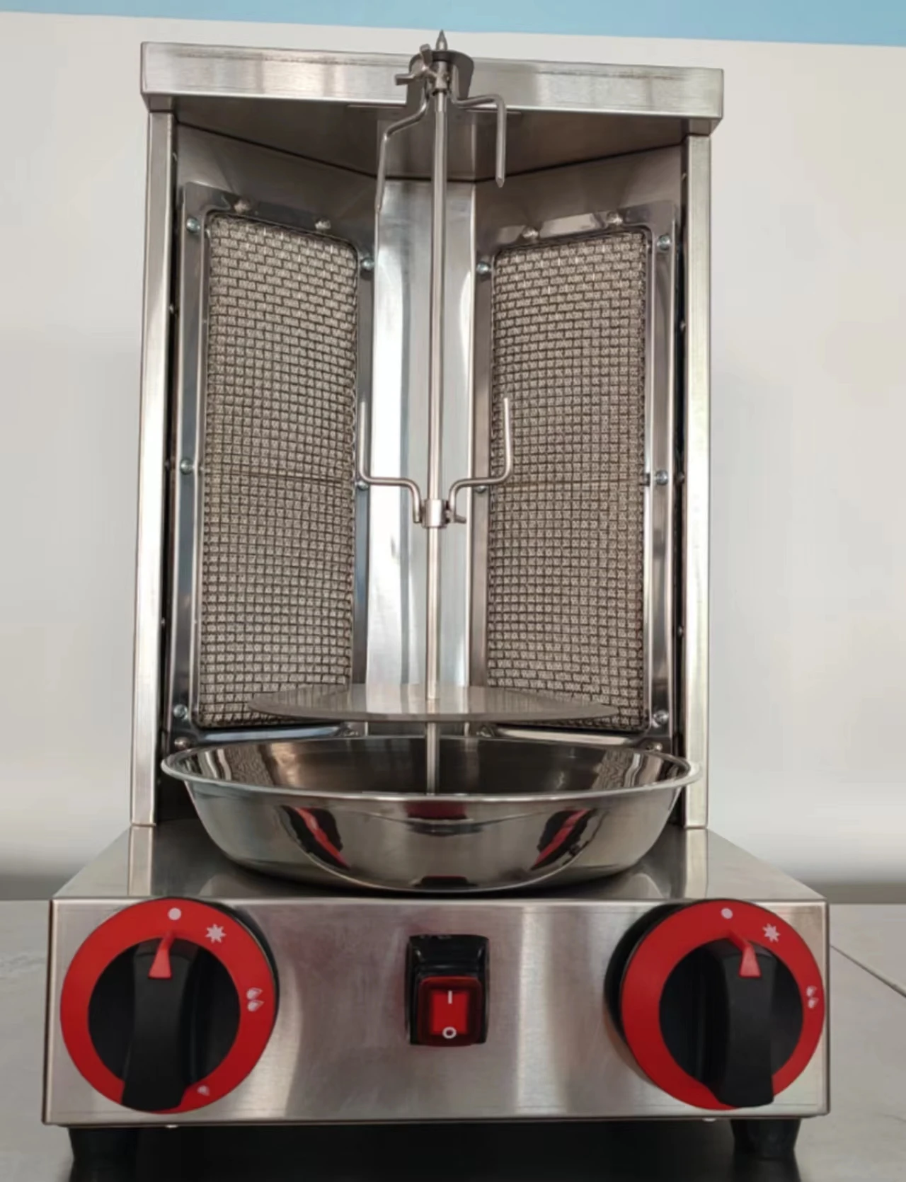 Commercial Desktop Gas Chicken Grill Barbecue Shawarma Machine Kebab Machine With Double Burners