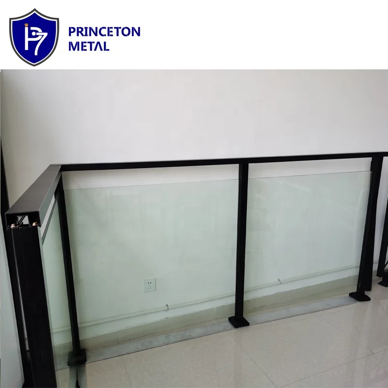 Factory supply DIY Decorative balustrade garden fencing aluminum post to post glass handrail for stair and deck
