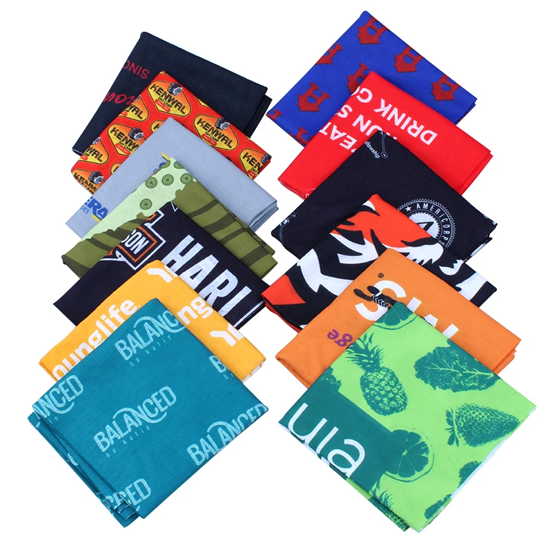Factory custom design printed logo recycled RPET bandana seamless tubular bandana scarf face cover neck gaiter for sports