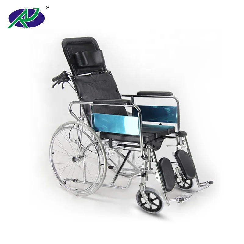 high back reclining handicapped wheelchair perfect commode wheelchair