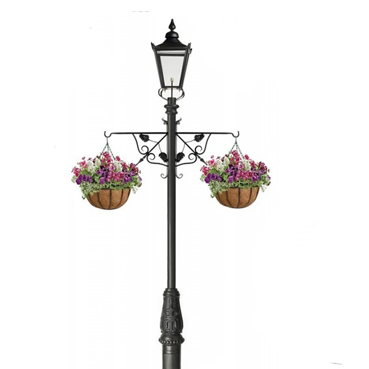 Свет сообщение Фонарь Декоративный уличного освещения Полюс с колонкой светодиодные лампы E27