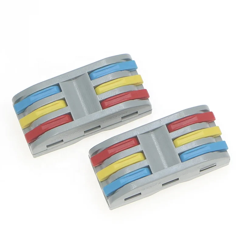 2-in/2-out hard and soft wire universal 32A quick wire connectors for luminaire wiring quick terminals