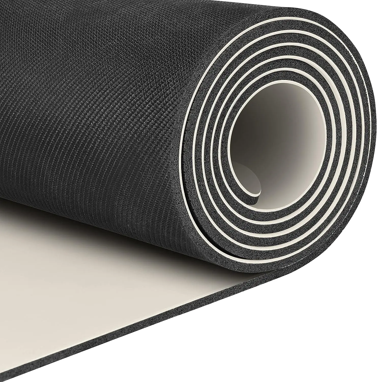Beige Milk Tea Navy Blue Customized Yoga Mat 3mm 4mm 5mm Oval Shape Matt Pu Rubber Yoga Mat