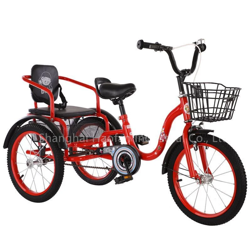 Best-selling 3 wheel tricycle double seat kids tricycle 16 inch bicycle for kids