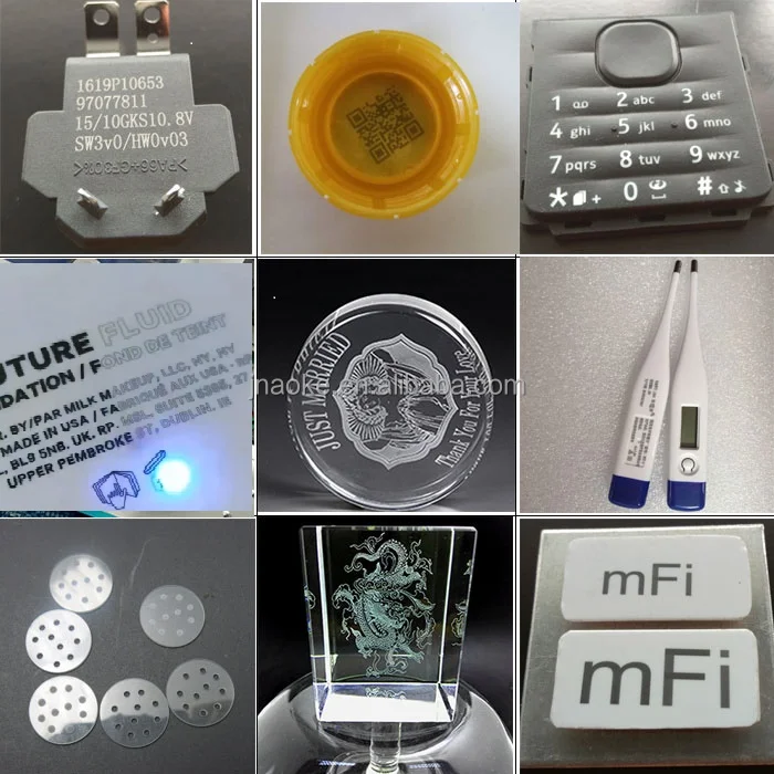 AOKE wood engraving leaves uv 5W laser marking printer logo low price mini small size uv 3W 10W 15W laser marking machine