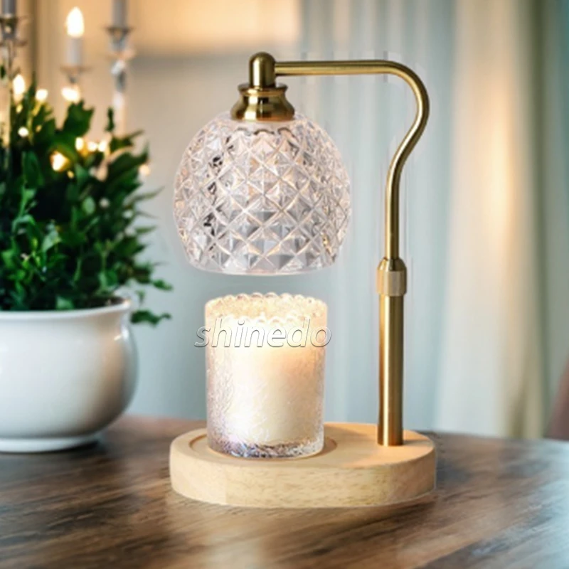 Crystal Candle Warmer Electric Wax Melt Lamp Bedroom Desk Table Lamps Waxing Burner Aromatherapy Light Indoor Lighting