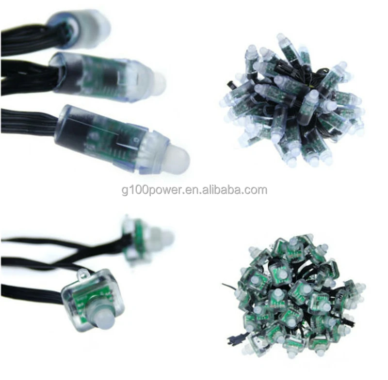 12mm WS2811 Full Color Square Pixel LED Module Lighting Chain Permanent Christmas Lights for Home and Business