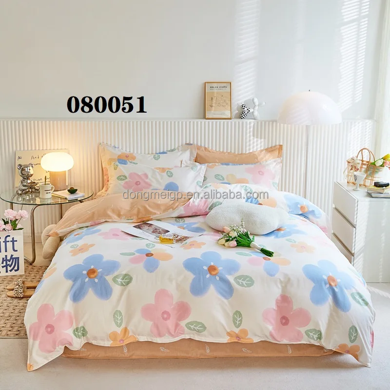 good quality home textile 100% Cotton Duvet Cover Home 4 Pieces Bed Sheet Set bed sheets set home textile