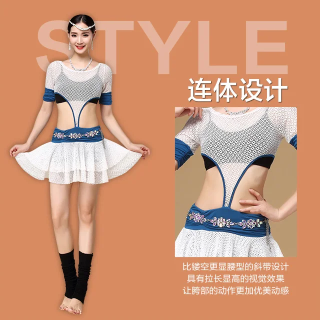 hot selling girl belly dance training costume wear dance set low price