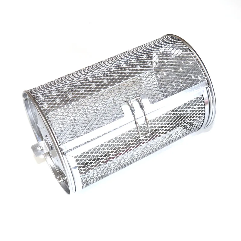 Stainless steel grill cage rotating drum