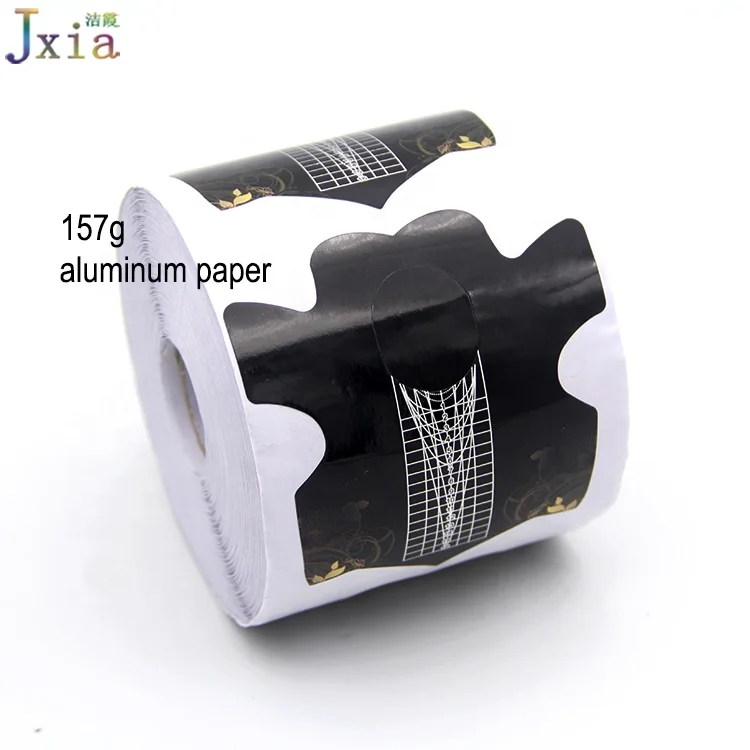  Jiexia OEM цветные маникюрные наклейки 157 г алюминиевая бумага Длинная форма для