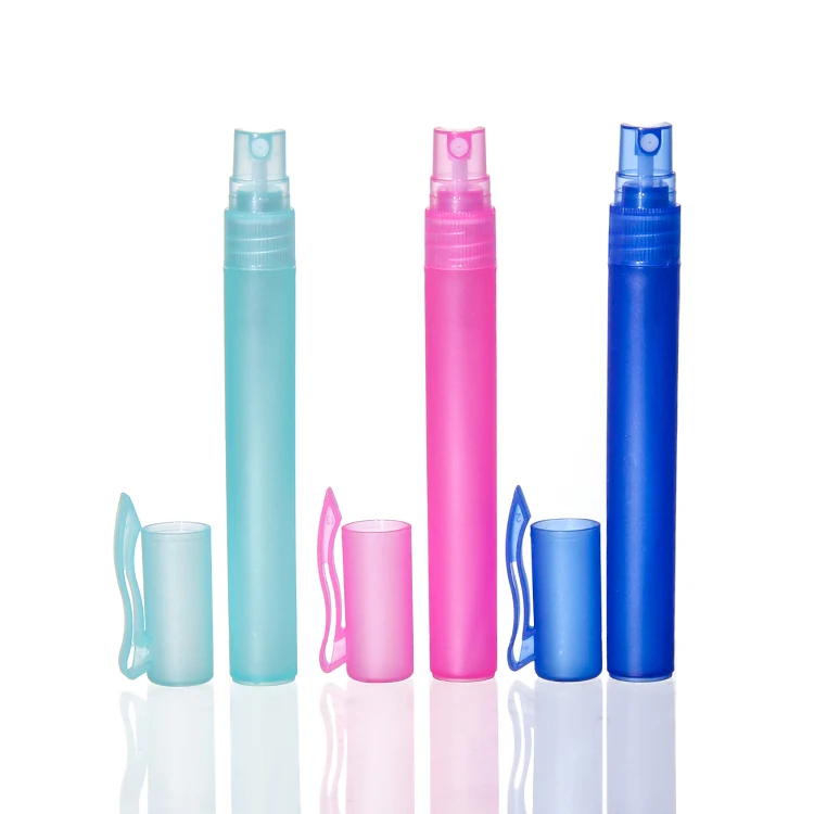 High Quality Frosted Perfume Cosmetic Essential Oil Spray Pen With Clip 5ml 8ml 10ml Pen Sprayer Bottle For Breath Freshener
