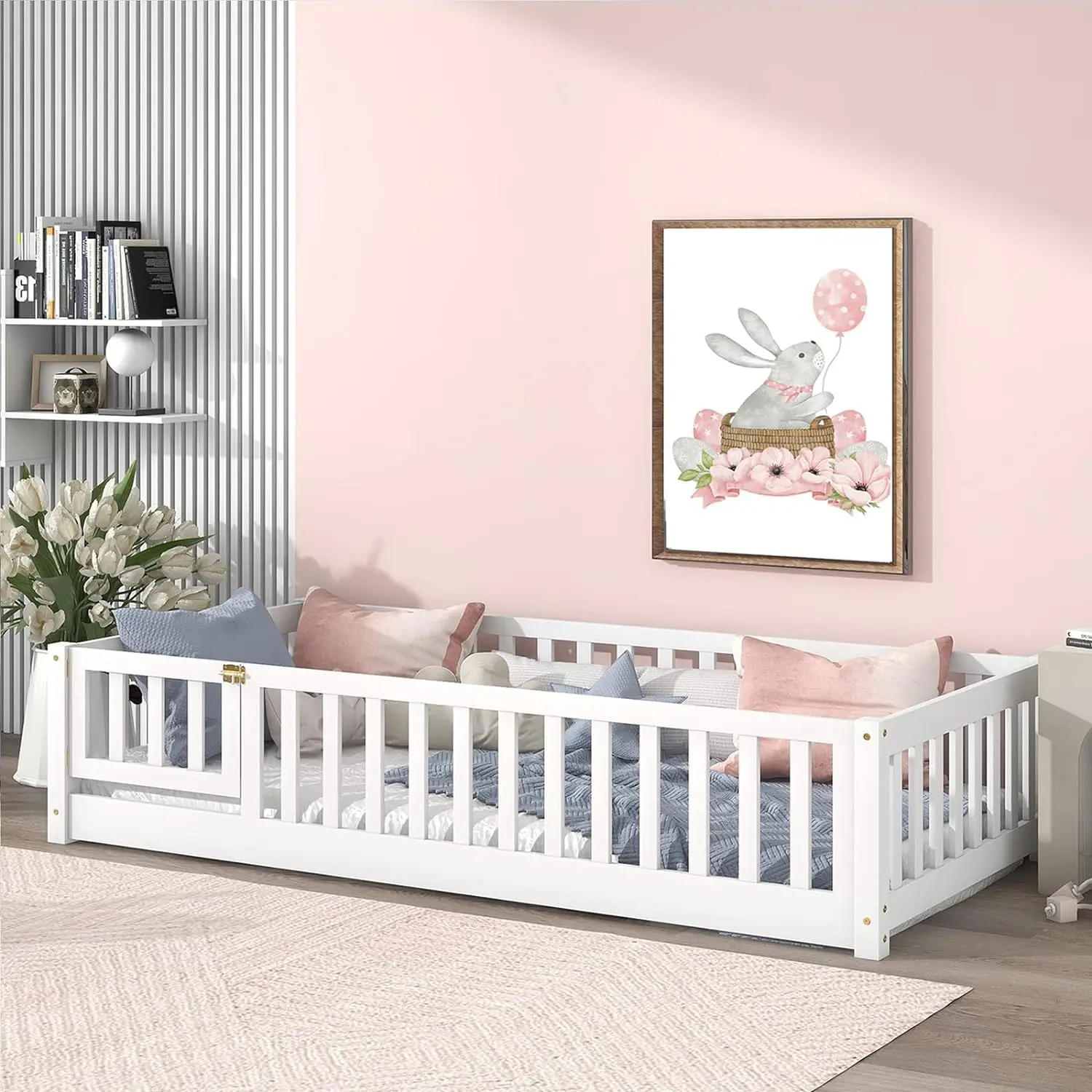 Factory Customized Wholesale Classic Wooden Kids Bedroom Furniture Natural Montessori Toddler Bed Frame wooden baby cribs