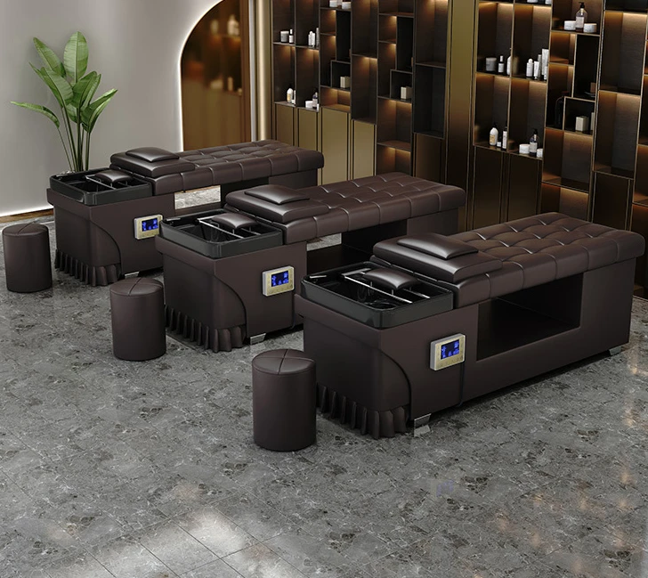 Head Spa Hair Wash Station Massage Chair With Steam Spa Head Water Therapy Thai Massage Shampoo Bed