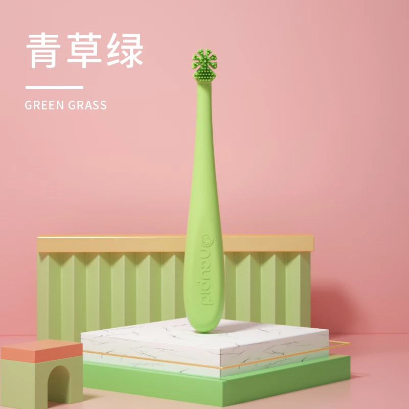 Standard Silicone kids tooth brush baby training toothbrush set for Kids Infant Children