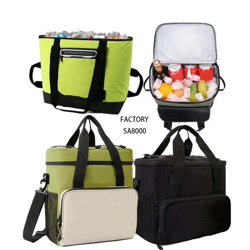 portable Collapsible Cooler bag soft sided cooler backpack TPU Leakproof Insulated cooler bag cool box Outdoor Camping Fishing 7