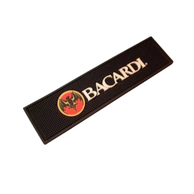 10+ year Factory Free Sample Customized Rail Coffee beer Custom spill Rubber Bar Mat with logo