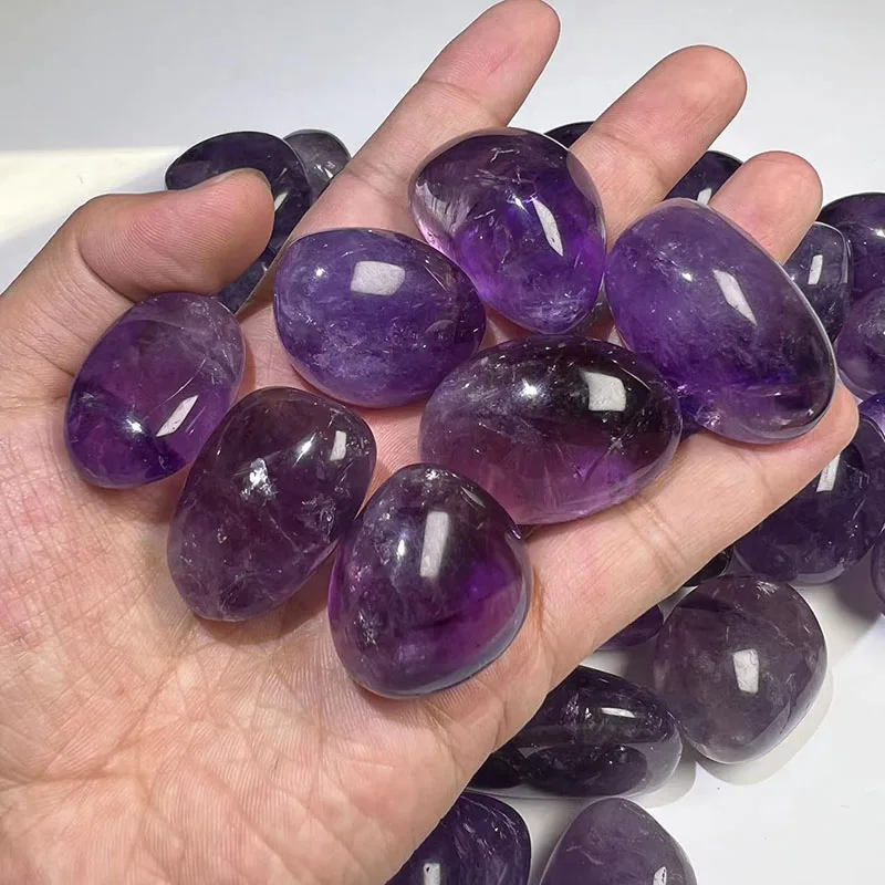 wholesale natural 2-4cm high quality amethyst tumble Crystal Tumble Gravel Stone For Decoration
