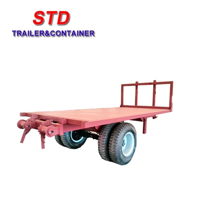 Single axle flatbed semi trailer small agricultural flatbed trailer