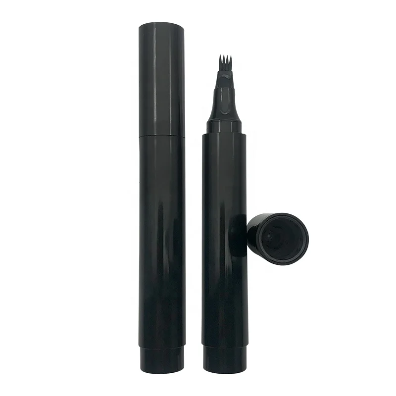 Wholesale long lasting waterproof Tattoo 4 Forks liquid eyebrow pencil with private label low MOQ