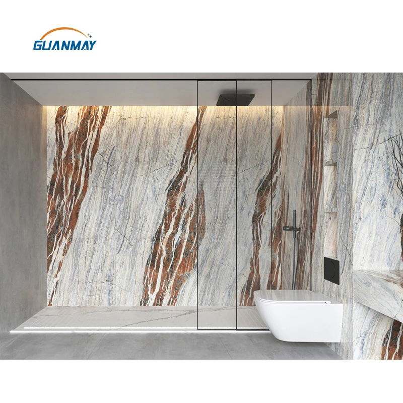 Luxury Porcelain Ceramic Floor Wall Tiles Laminate Slab Polished Glazed Sintered Stone Slab for Living Room Home Decoration