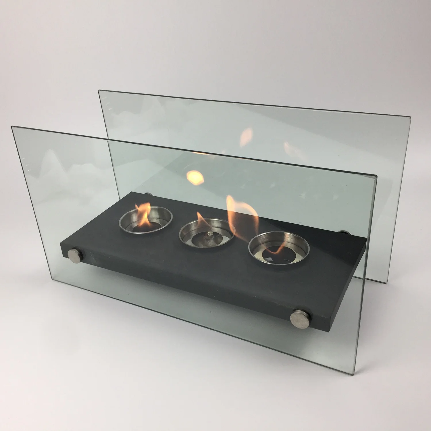 Decorative Triple Gel Fuel Strong Glass Fireplace