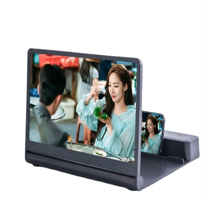 Honatop BT wireless speaker mobile phone screen amplifier 12 inch mobile phone amplifier desktop stand 3D stand