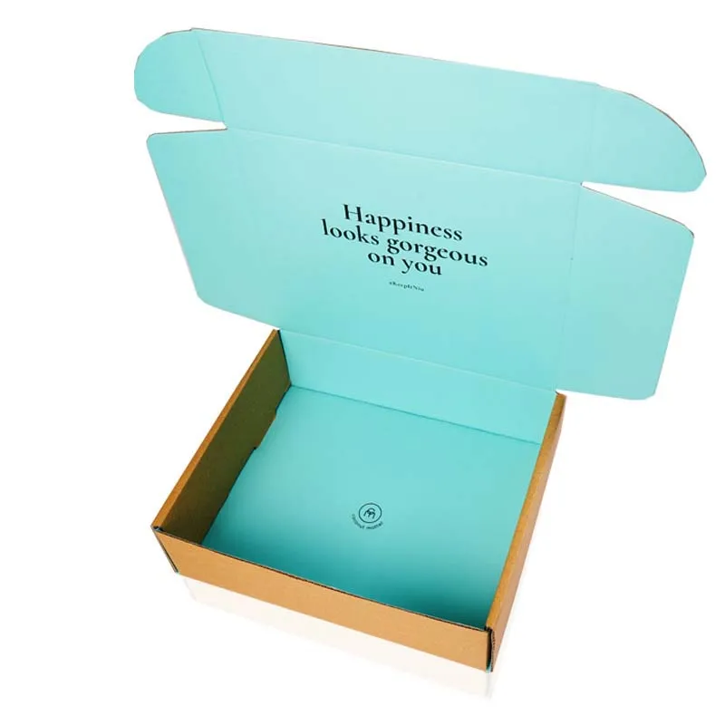 Mailer Corrugated Cardboard Mailing Packaging Flat pack Black Shipping Box with flat pack for electronic product