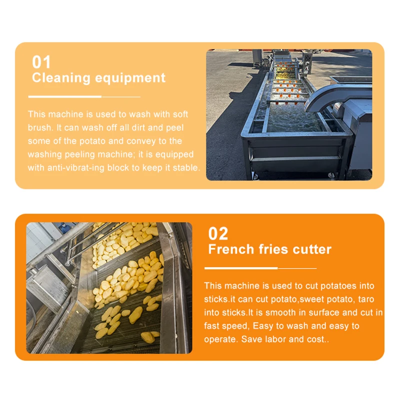 New Wave Frozen French Fries Vending Machine Vegetable and Fruit Processing Line for Vegetable Processing Plant and Flour Mill