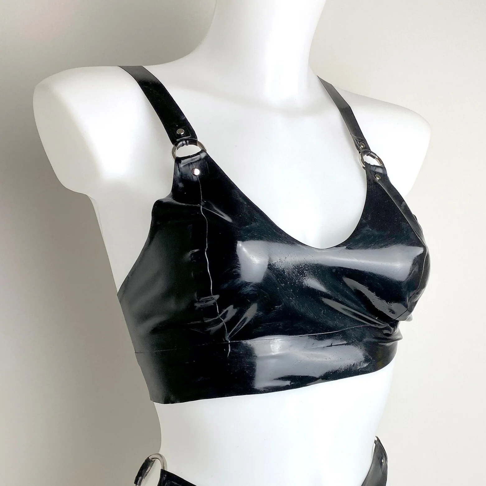 Latex Rubber Catsuit  cute bodysuit  fashion Navy Blue Cosplay Suit  XS~XXL