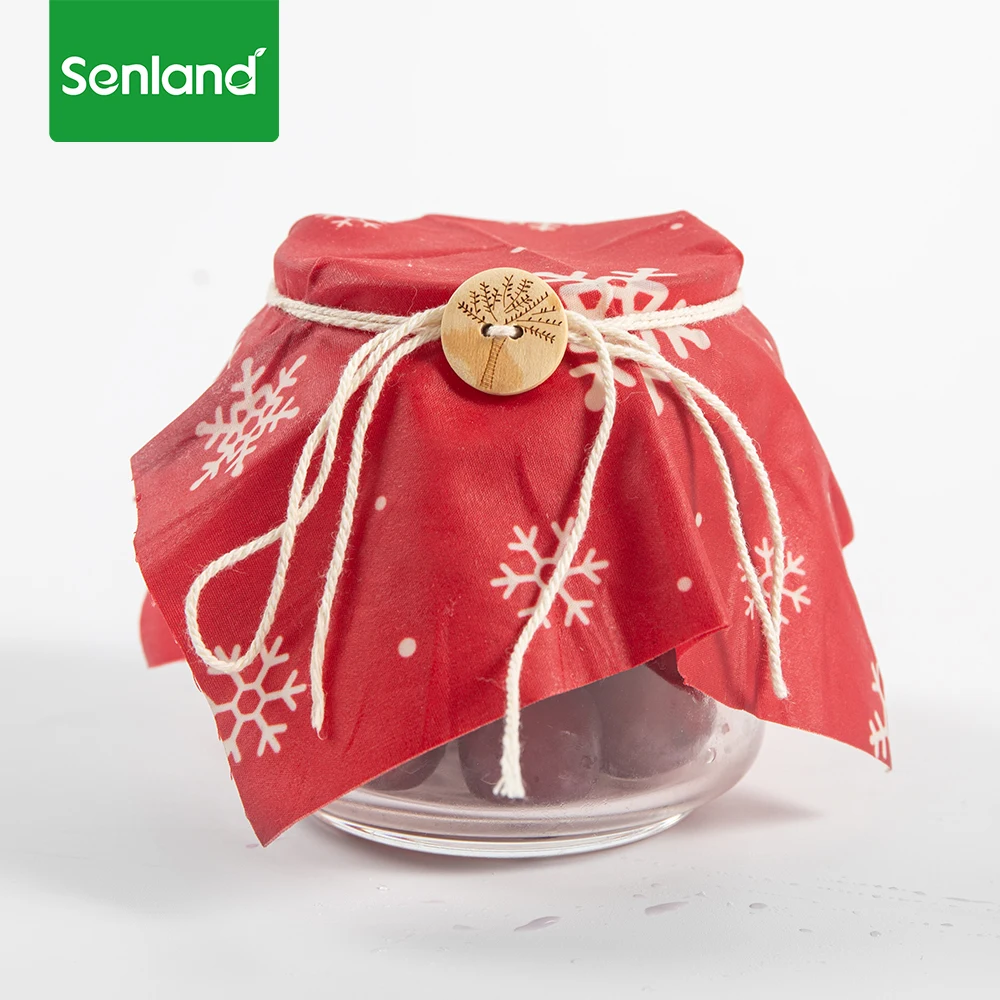 
Сертифицированная биоразлагаемая Органическая многоразовая упаковка для хранения продуктов, обертка из пчелиного воска с кнопкой 