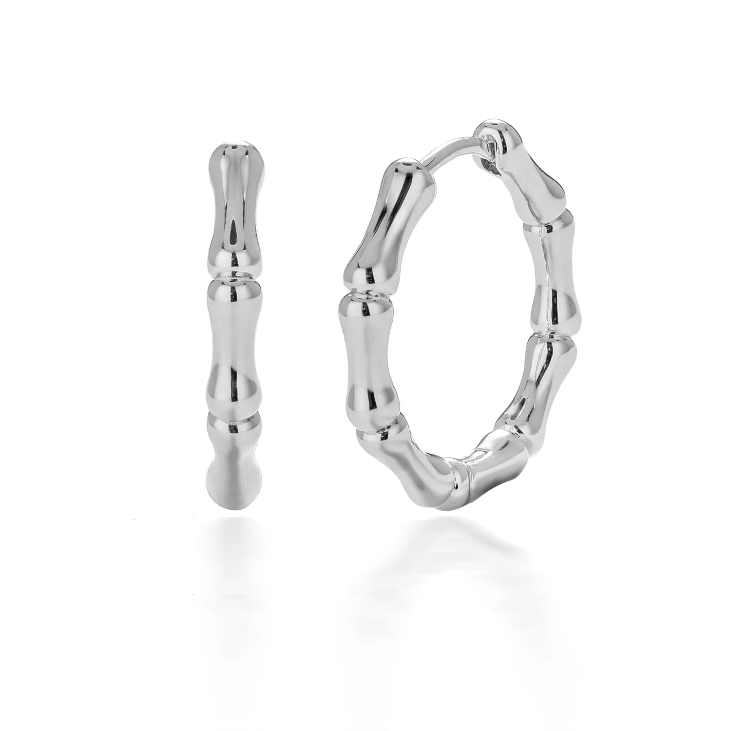 New Arrival Delicate 18K Gold Plated Jewelry Charming Bamboo Shaped Classic Hoop Earrings for Destiny Jewellery