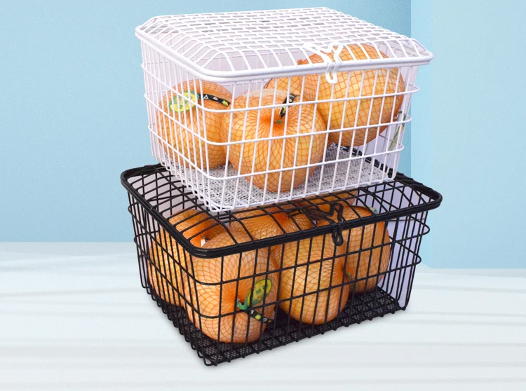 Low-priced multi-color steel reliable rear-mounted bicycle basket dense mesh bottom Tricycle basket + inner tank