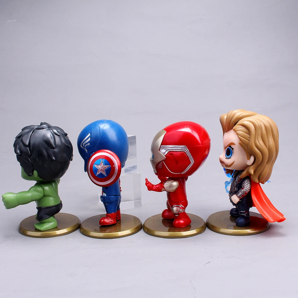 PVC  Big head Q version of the  4-piece hero ornaments Twister blind box baking decoration