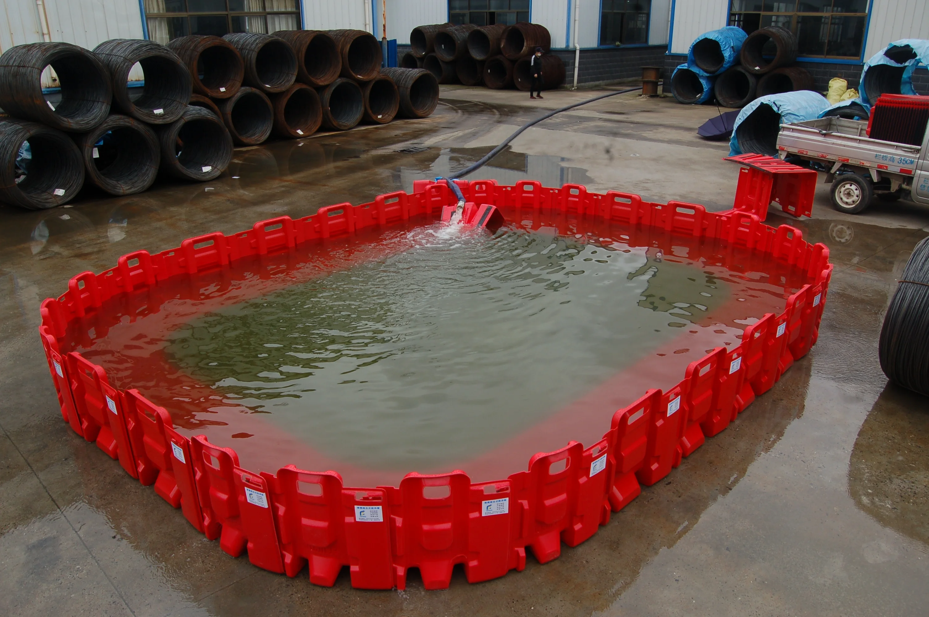 L-Shaped Inner Bending Barrier Flood Baffle Boxwall for Defence Flood