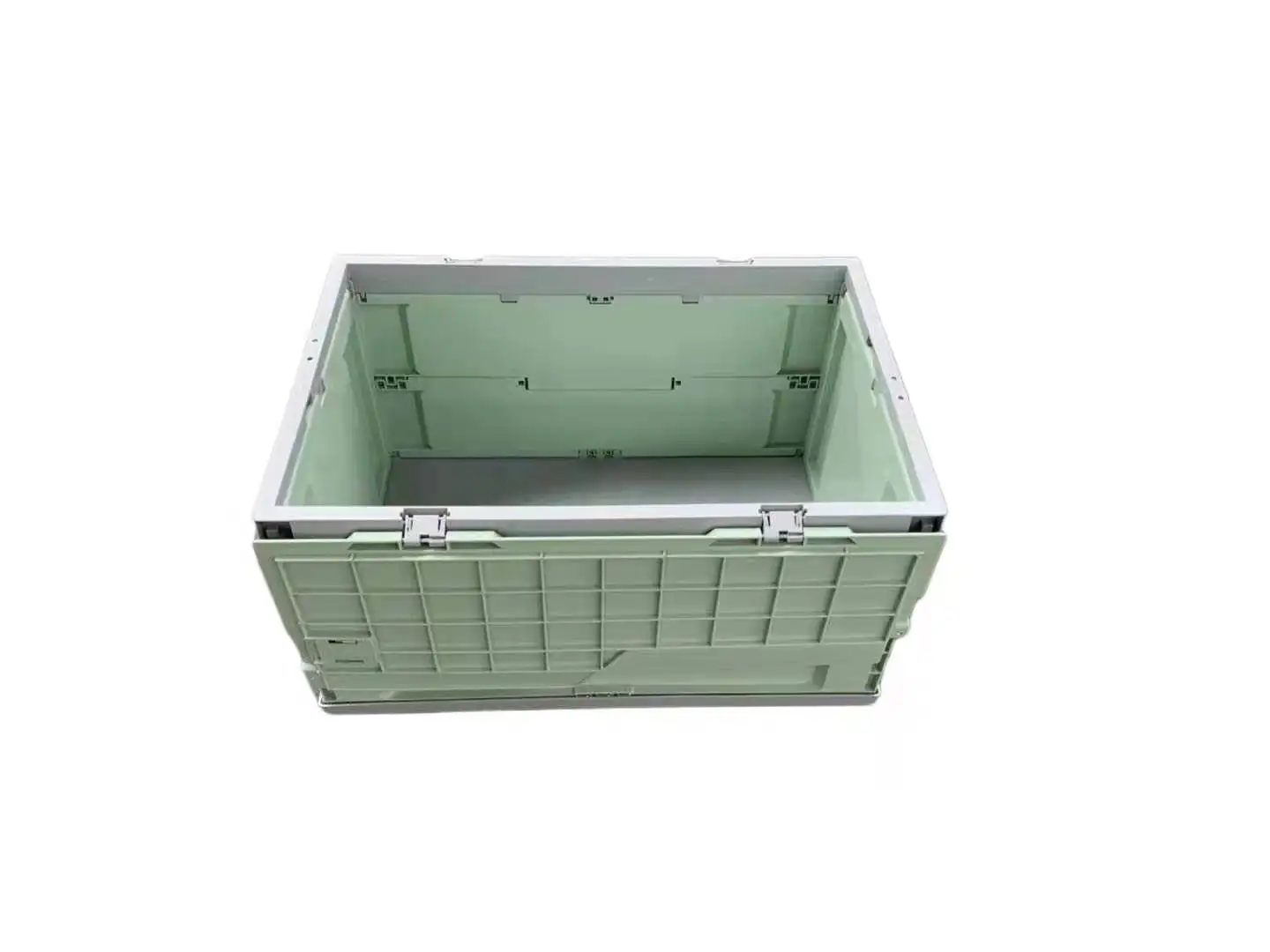 600*400*230mm Cheap Light Duty  Wholesale logistic Injection Molding Foldable Plastic Crate Box