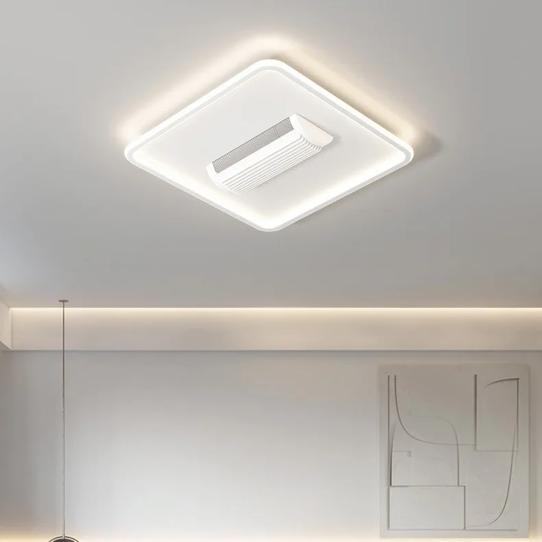 The fourth generation of new bladeless fan ceiling light full spectrum wind quiet offline voice fan light