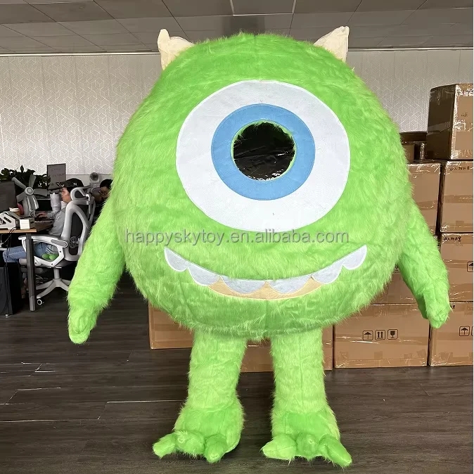 Hot Sale Unisex Sully Green Mascot Costume Inflatable Monsters Inc Adult Cartoon Character Advertising Activity