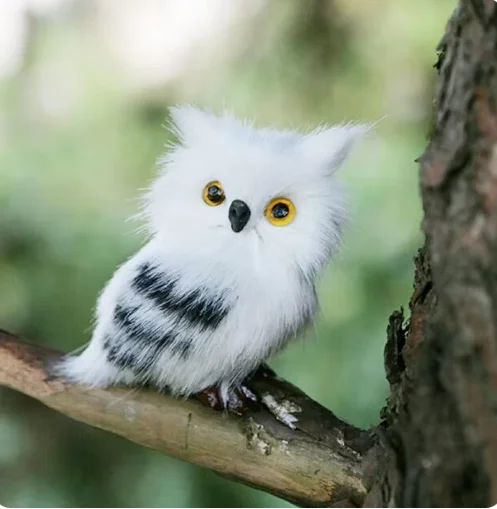 Owl Christmas Ornament Artificial Cute Standing Birds Xmas Ornaments for White Winter Home Decor Festival Party Supplies Decor