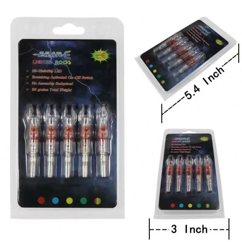 LED Lighted Nock Automatically Battery Archery Hunting Accessories Plastic Archery Arrow