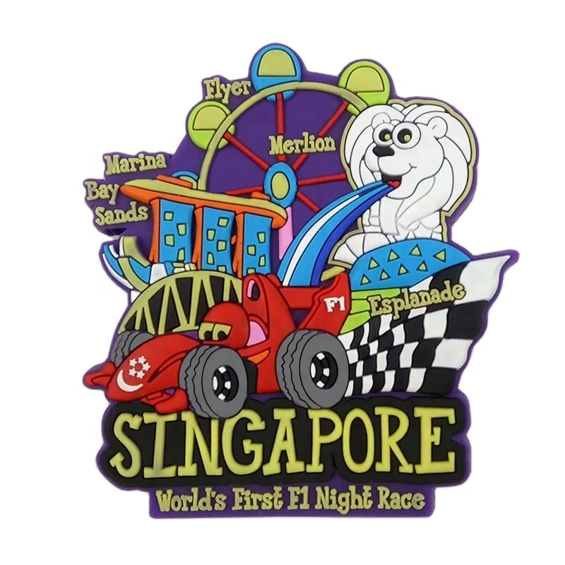 Personalized customization New Products Custom Singapore Souvenir Fridge Magnets