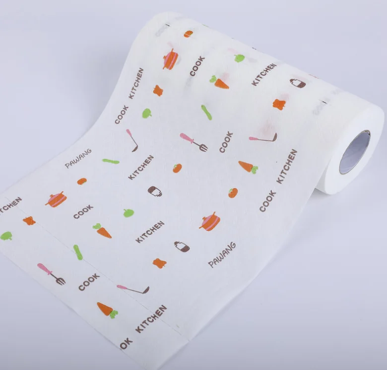 New design reusable 3-color printed checkered lazy kitchen dish wet and dry wipes