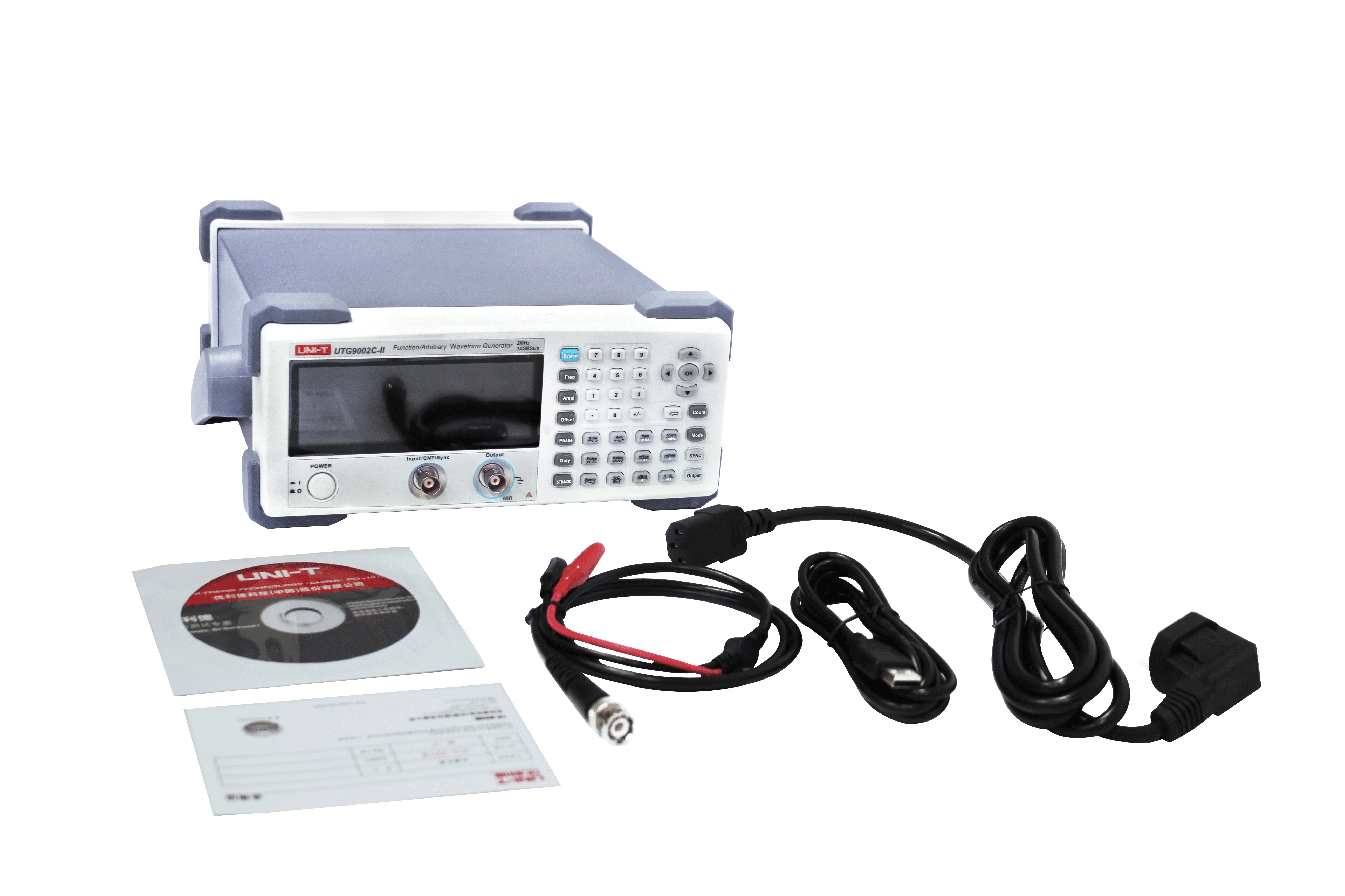 UNI-T UTG9002C-II UTG9002C-II single channel Waveform Generator  2MHz 5MHz With  20 Types Arbitrary Wave-form 14-bit Vertical Re