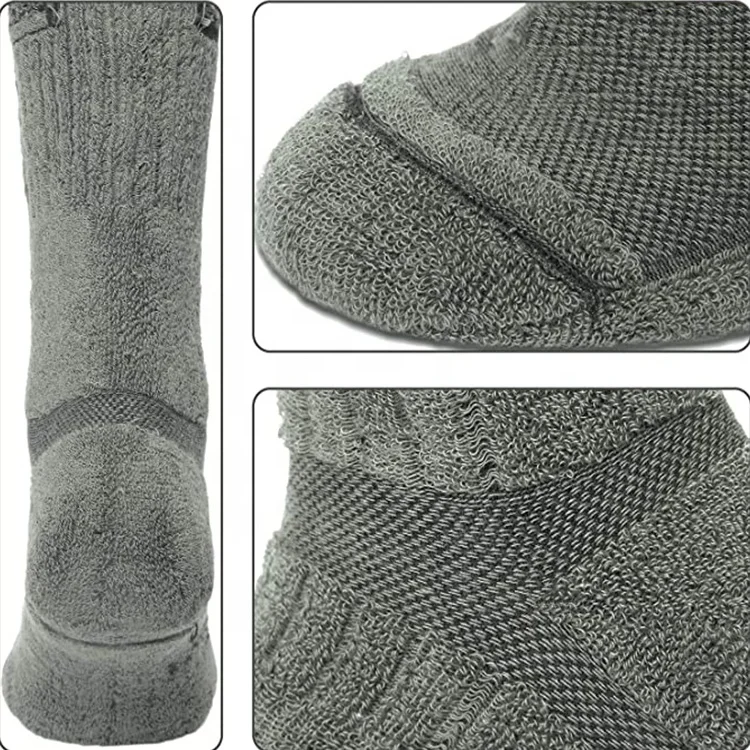 Custom design logo oem Merino 20% and 50% and 100% Wool Hiking Socks for Men & Women