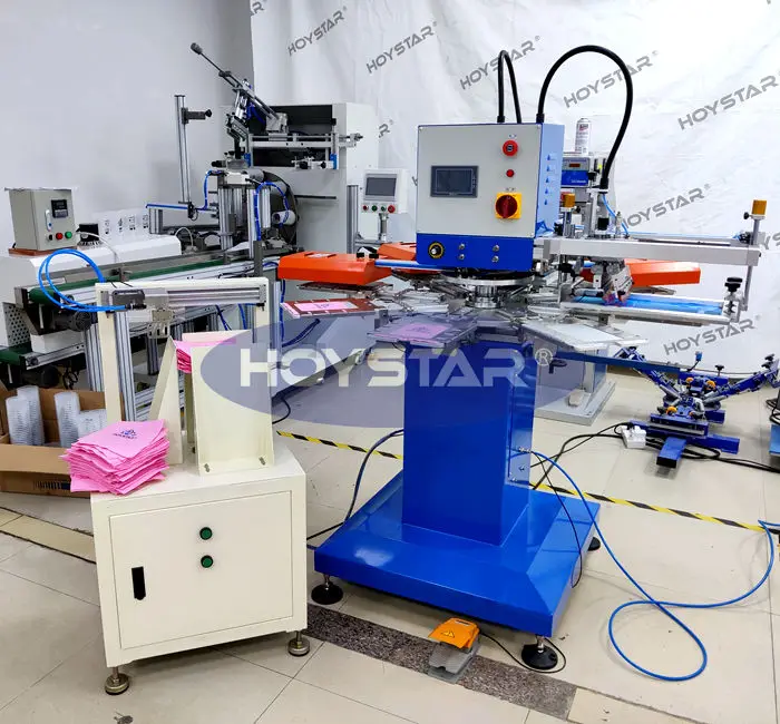 automatic silk screen printing machine on scented napkin 2 color paper napkins printer printing equipment