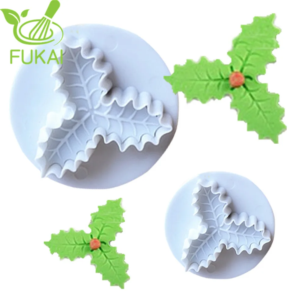 2 шт. «сделай сам» форма в форме листа для крема сахара шоколада печати печенья теста ABC плунжерный резак набор кухонных аксессуаров