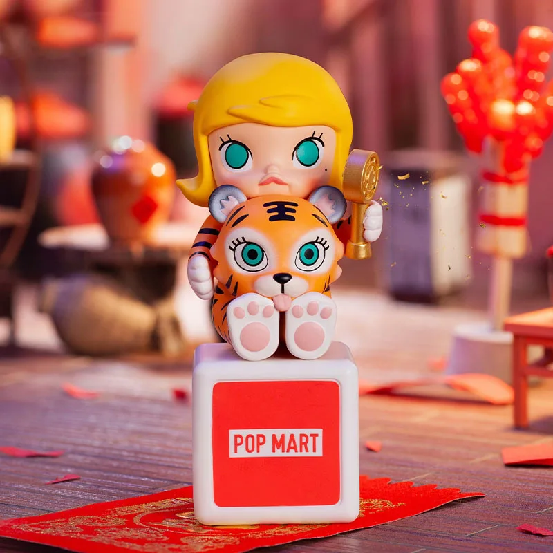 Тигр прыжок Новогодняя серия слепых коробок POPMART Bubble Mart Tide Play игрушки украшения новый год Весенний фестиваль Новогодний подарок