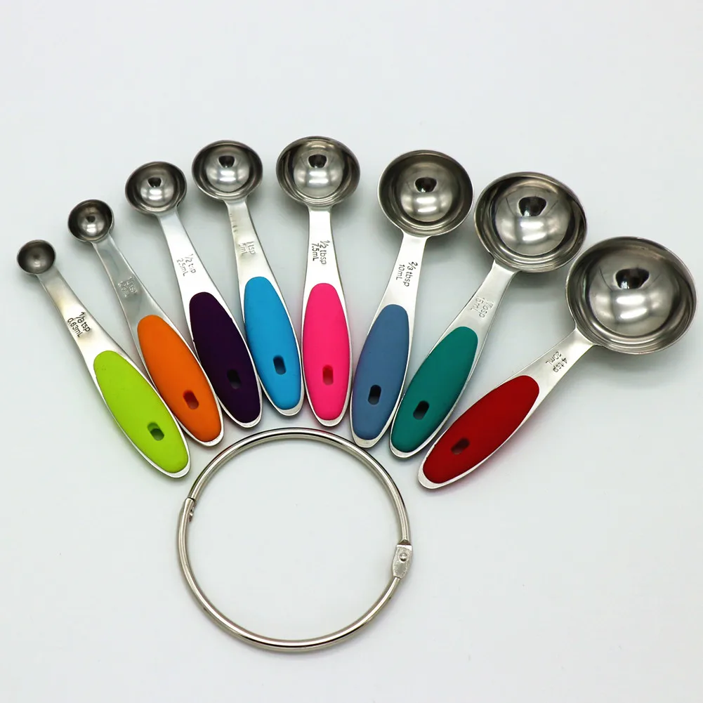 
Smithcraft 16 pcs Stainless Steel 304 Measuring Cups And Spoons Set With Silicone Grip 