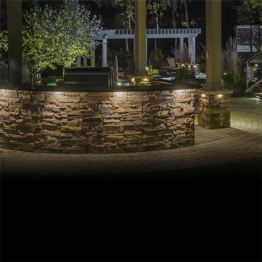 LT2701P 7inch 2W 9-17V AC/DC Low Voltage IP65 Waterproof LED Hardscape Paver Light for Landscape Lawn Retaining Walls